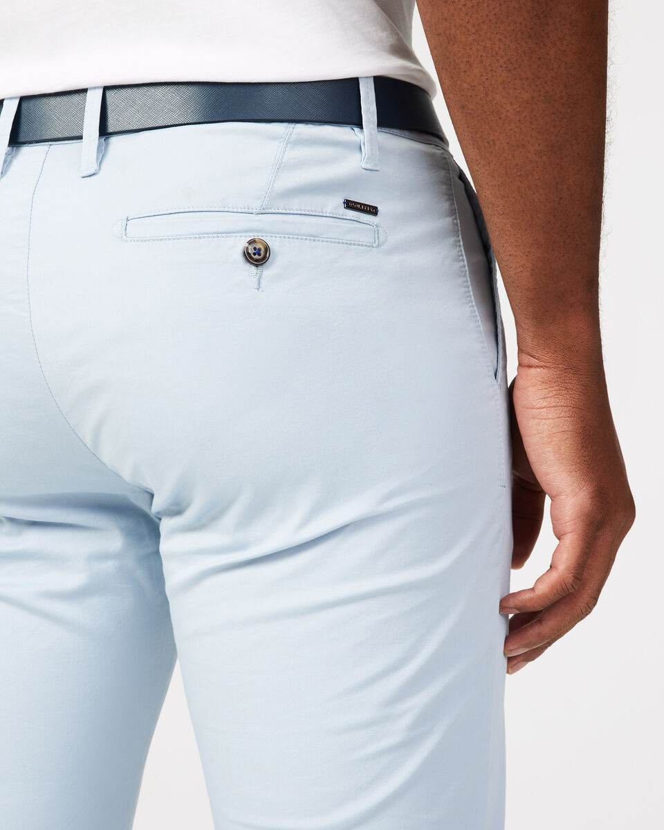 Slim Stretch Cotton Chino, Light Blue, hi-res